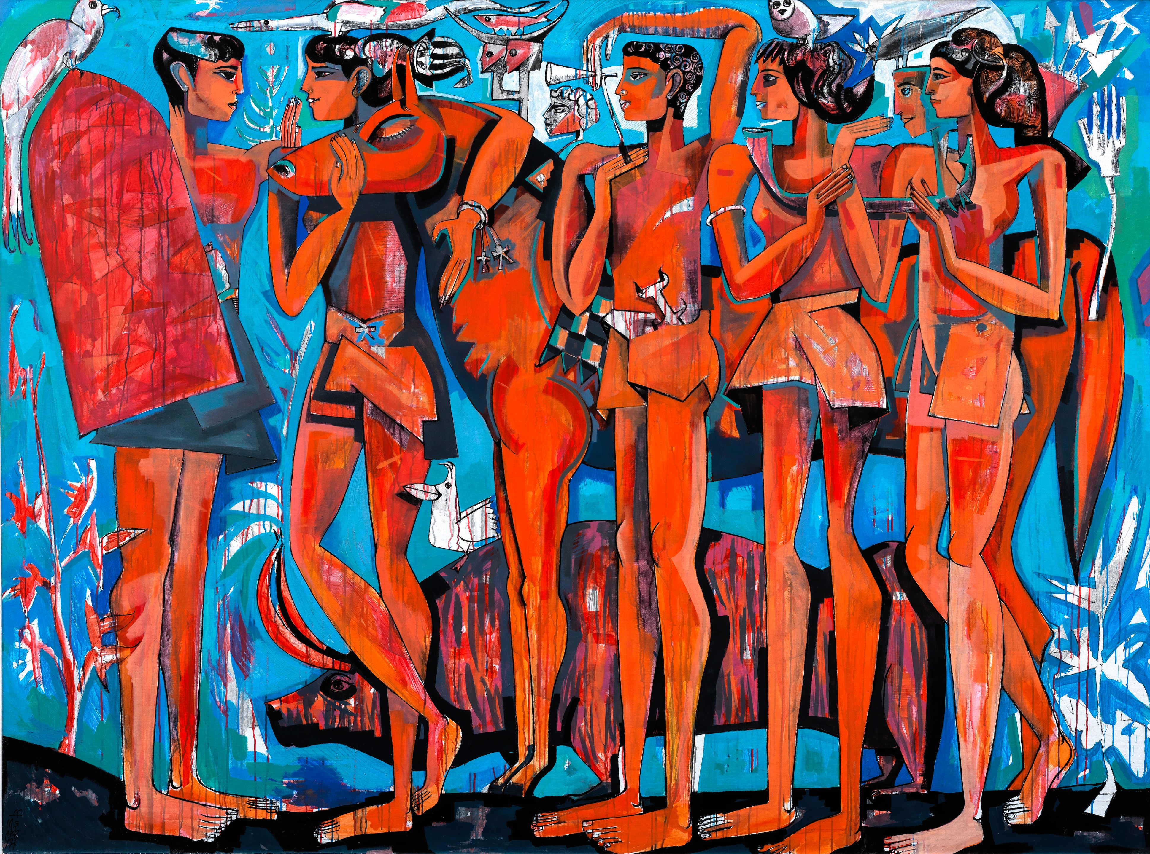 The Village — Oil on Canvas, 180 × 240 cm, 2021